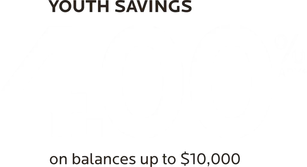 Youth Savings 4.00% APY* on balances up to $10,000