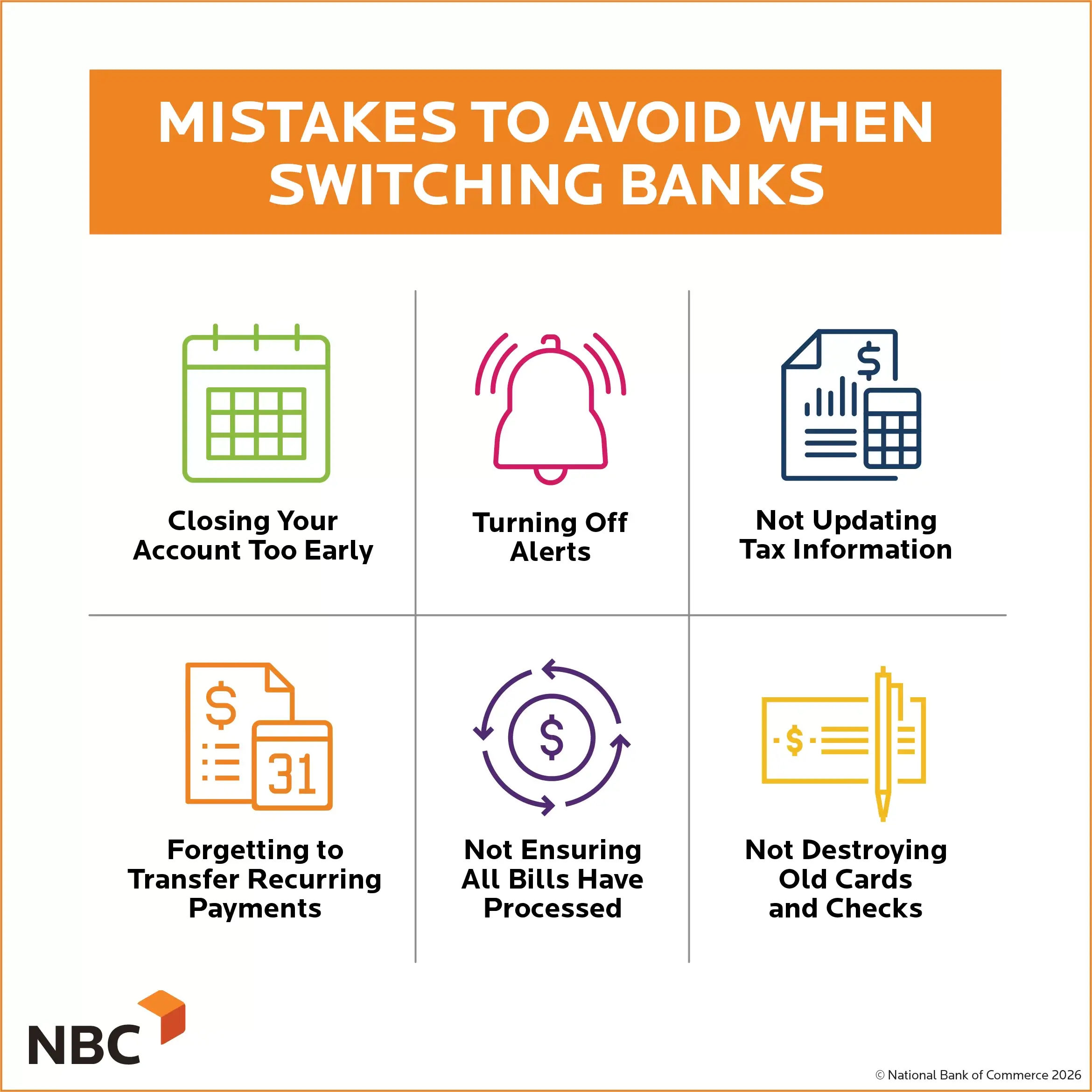 Mistakes to avoid when switching banks